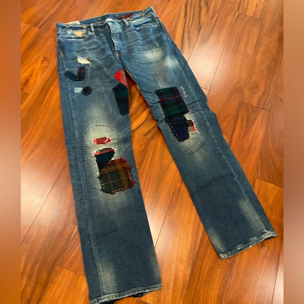 RALPH LAUREN PATCHWORK JEANS - Picture 2 of 16